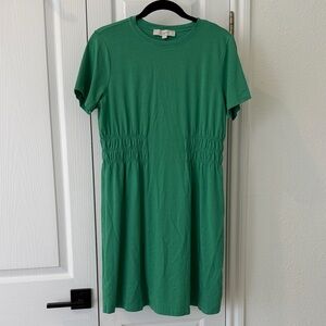 LOFT Green Short Sleeve Dress